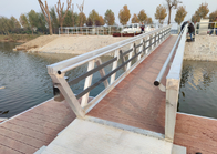 Marine Aluminum Dock Gangway Aluminum Alloy Frame HDPE Modular Pontoon