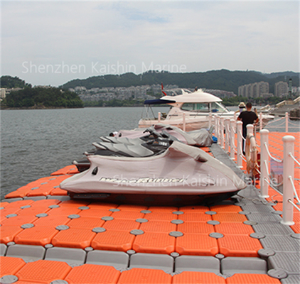 Floating Dock System With 350kg/Sqm Load Capacity HDPE Floating Cube Orange/Blue/Grey Modular Floating Pontoon For Yacht