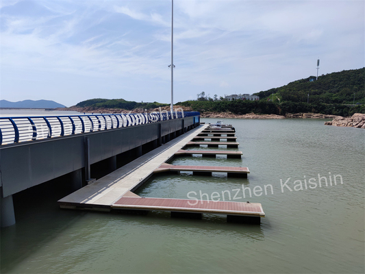 Durable Floating Marine Docks WPC Decking Aluminum Alloy Float Pontoon