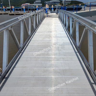 Rampes de passage en alliage d'aluminium à haute résistance à la corrosion pour pont flottant de quai de plaisance