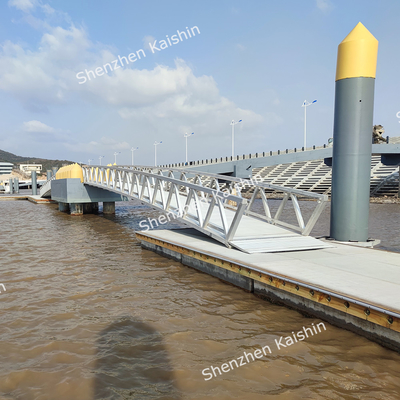 Passerelle marine en aluminium avec garde-corps de 1,1 m, capacité de charge de 400 kg