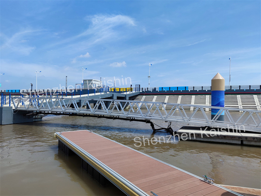 Passerelle flottante en aluminium durable pour ponton de marina, quais, club nautique