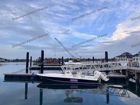 Dock flottant en aluminium de catégorie 6061-T6 pour la marine lourde, avec une construction modulaire et une capacité de charge de 250 à 275 kg/m2