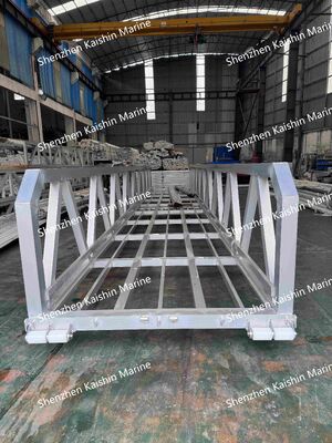 Passe-passe en aluminium de qualité marine pour travaux lourds avec passerelle antidérapante et capacité de chargement de 400 kg/m2 pour les quais flottants